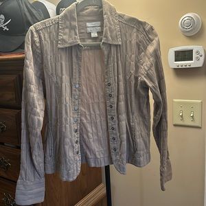 Tan lightweight shirt jacket